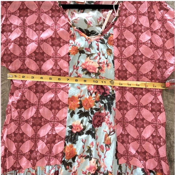 Sundance Juliet Roses Mixed Floral Print Lightweight Dress Size Large - Picture 10 of 11